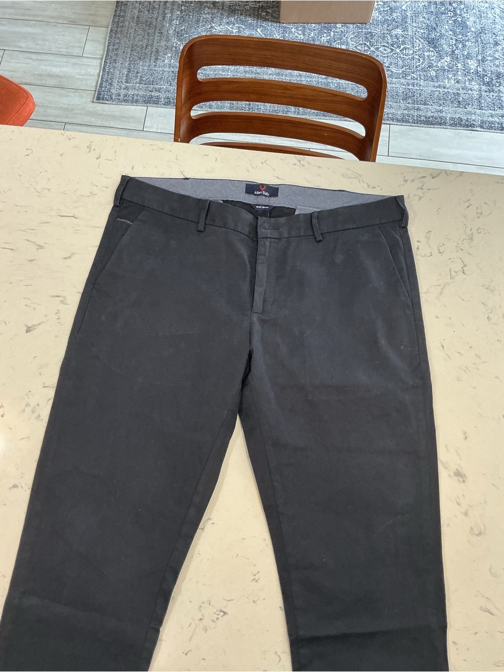 Allen Solly Men's Dark Charcoal Chinos